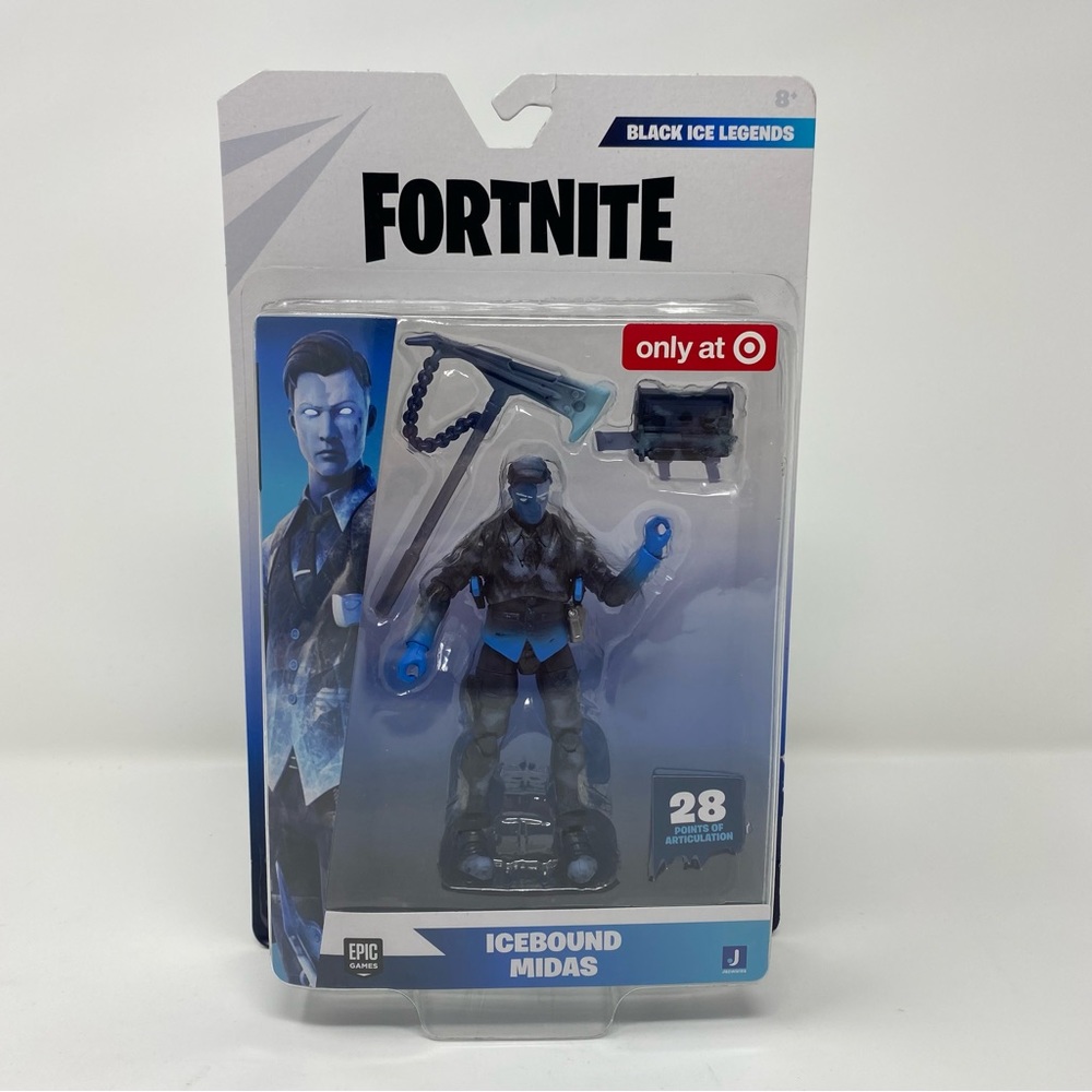 Exclusive Fortnite Black Ice Legends Series Icebound Midas‎ 4” Action Figure
